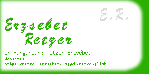 erzsebet retzer business card